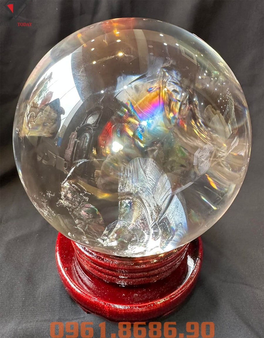 Quả cầu đá thạch anh trắng 4kg